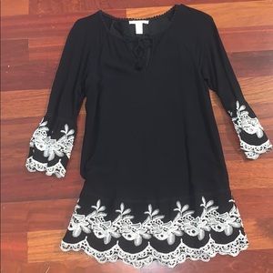 Black/White Floral Dress